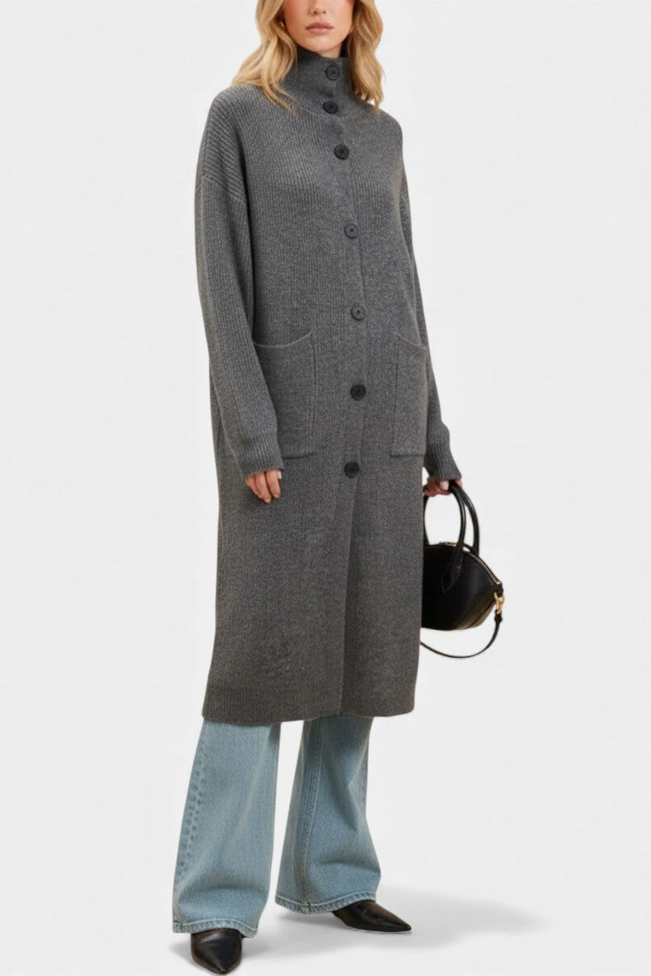 Meredith™ | Longline Roll Neck Coat