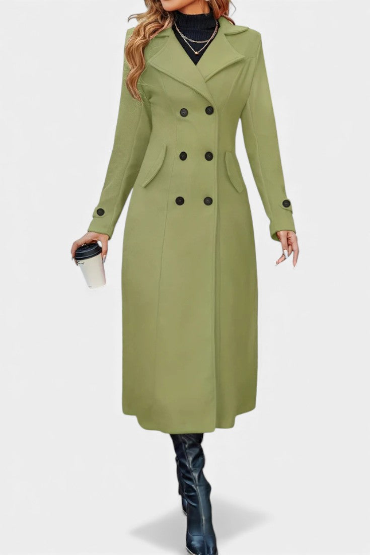 Ottilie™ | Tailored Double-Breasted Long Coat