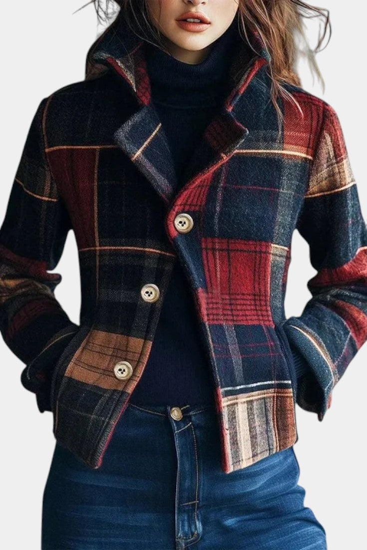 Edalynn™ | Timeless Checked Cropped Jacket