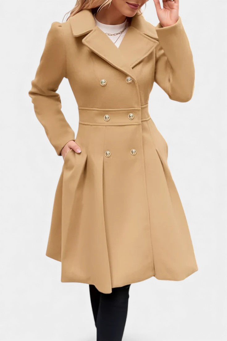 Lourella™ | Double-Breasted A-Line Coat