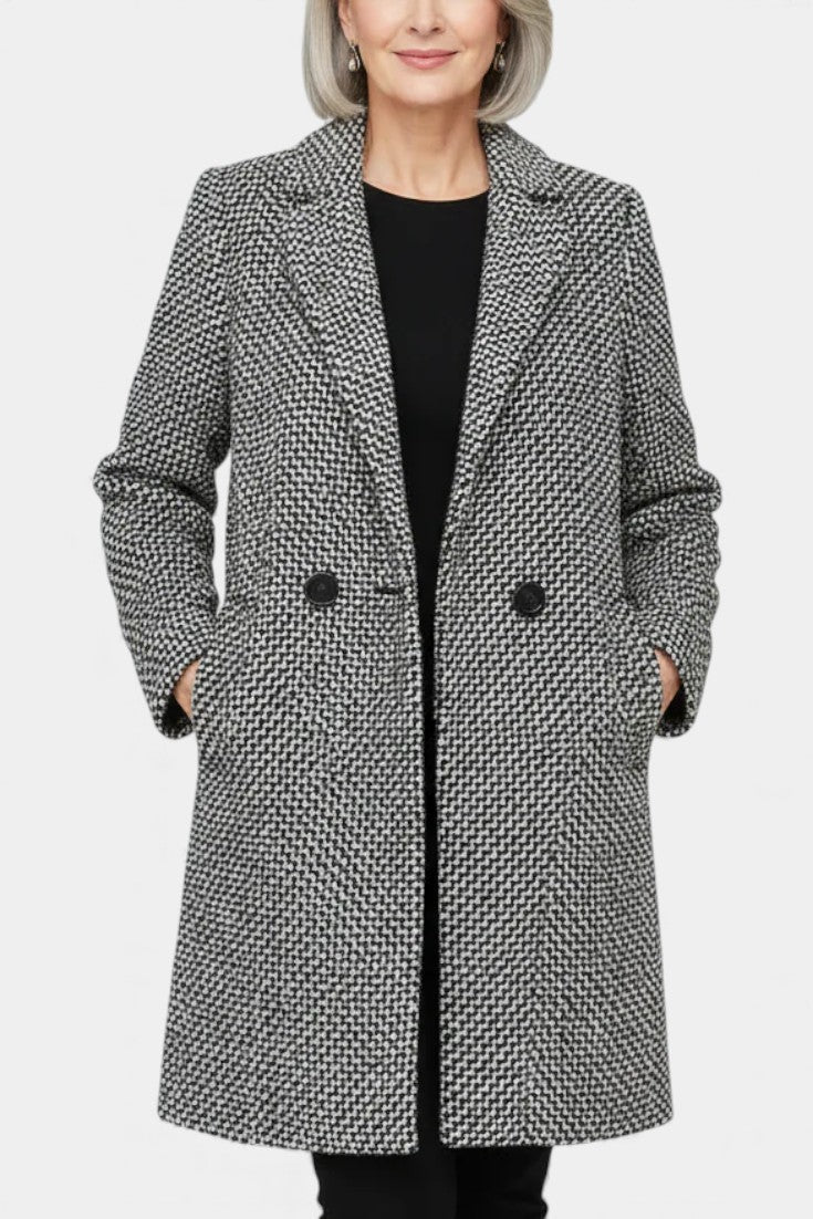 Gweniver™ | Textured Tailored Long Coat