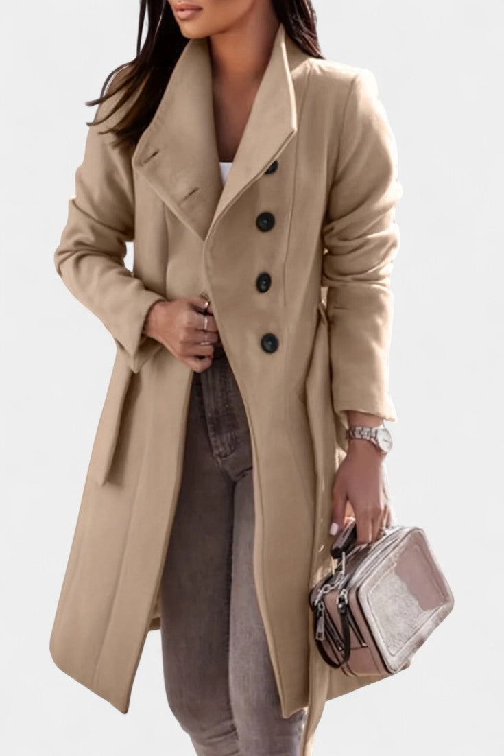 Velvaine™ | Belted Longline Coat
