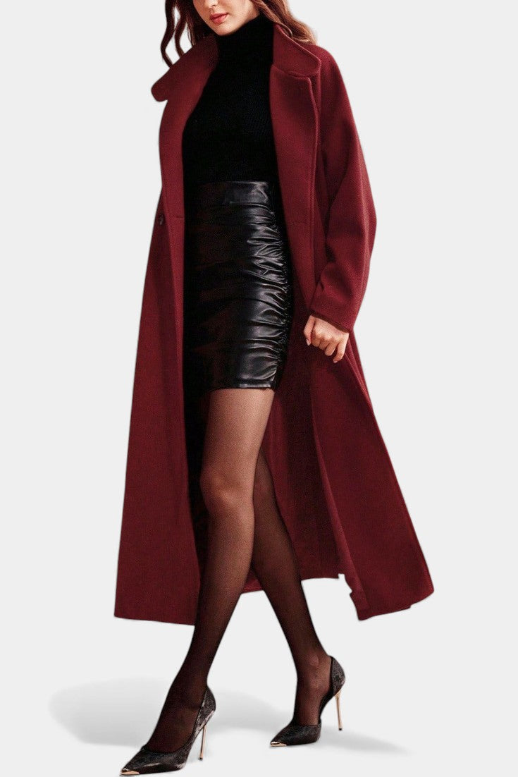 Bavarde™ | Belted Long Wrap Coat