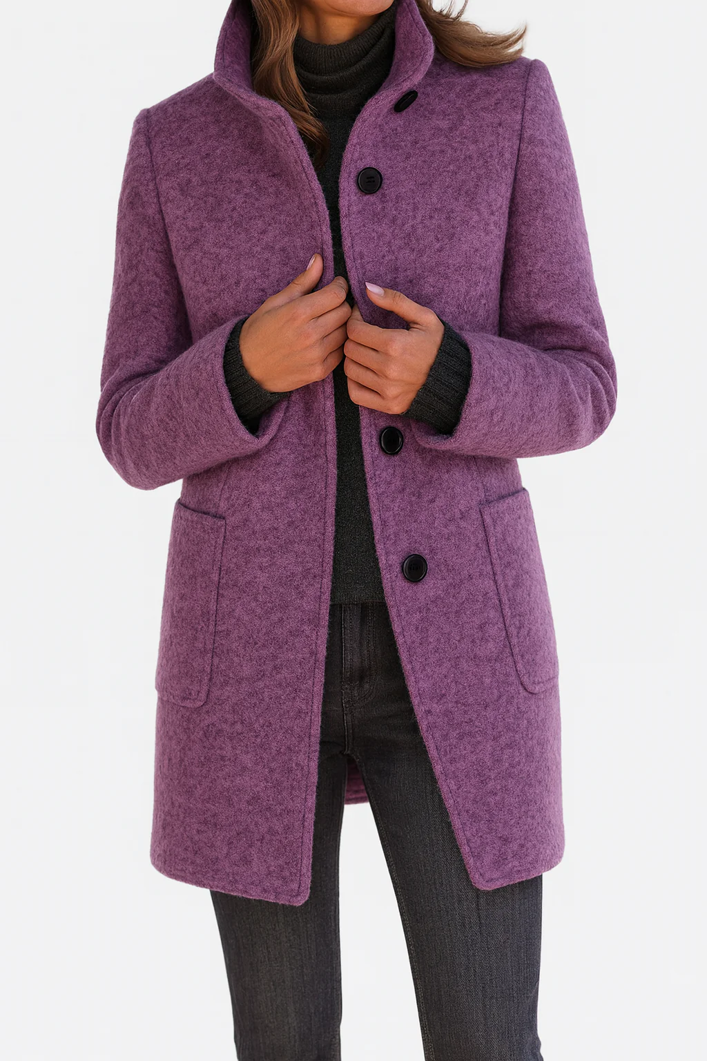 Seraphina™ | Warm, Elegant Coat with a Cosy High Collar