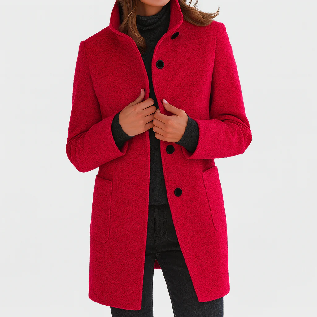Seraphina™ | Warm, Elegant Coat with a Cosy High Collar