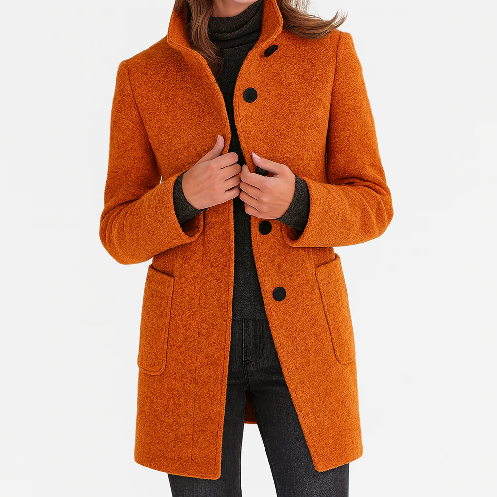 Seraphina™ | Warm, Elegant Coat with a Cosy High Collar