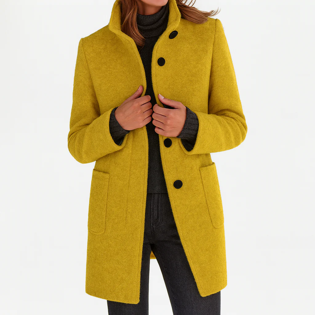 Seraphina™ | Warm, Elegant Coat with a Cosy High Collar
