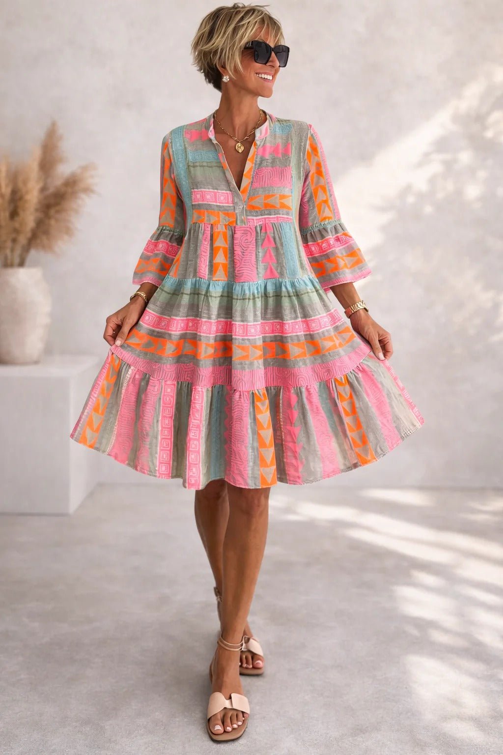 Seraphina™ | Patterned Flowing Dress