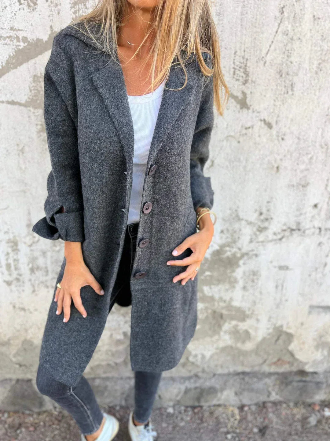 Bailey | Women's Long Casual Lapel Single-Breasted Coat