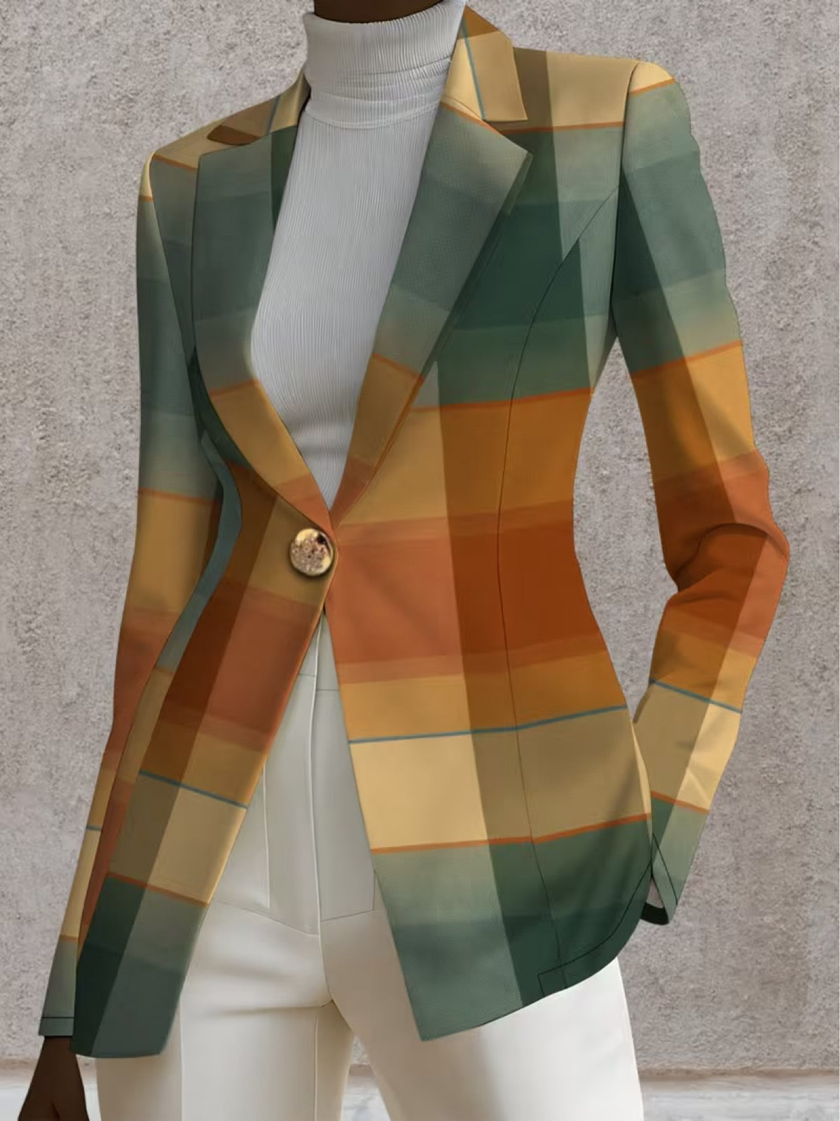 Leocadie™ | Gradient Check Blazer