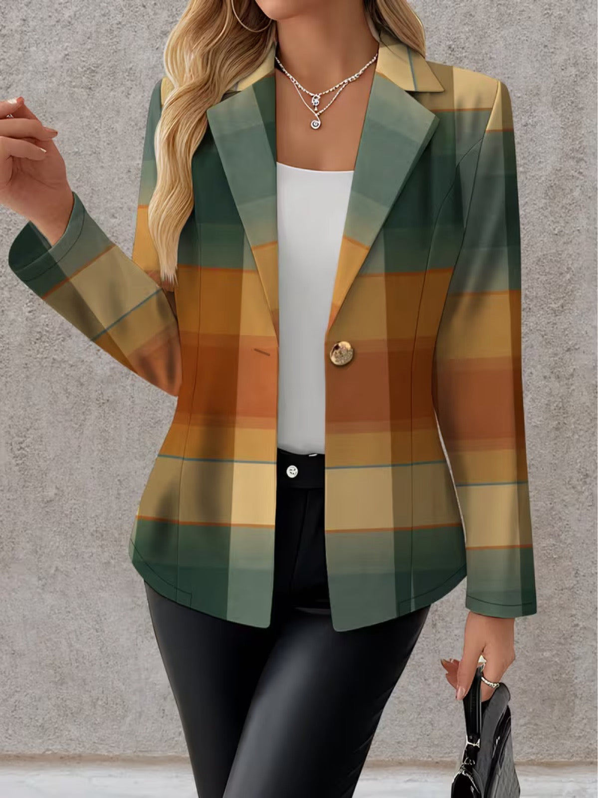 Leocadie™ | Gradient Check Blazer