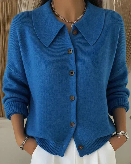Oriana™ | Classic Collared Button-Up Cardigan