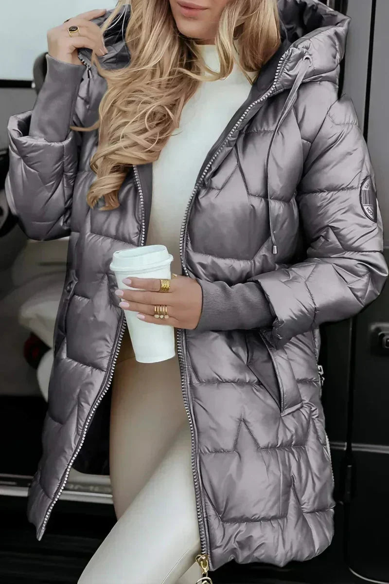 Devonna™ | Long Warm Quilted Jacket