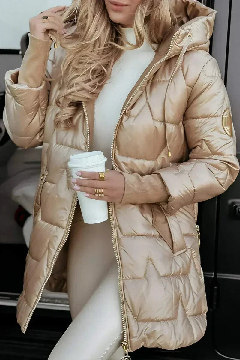 Devonna™ | Long Warm Quilted Jacket