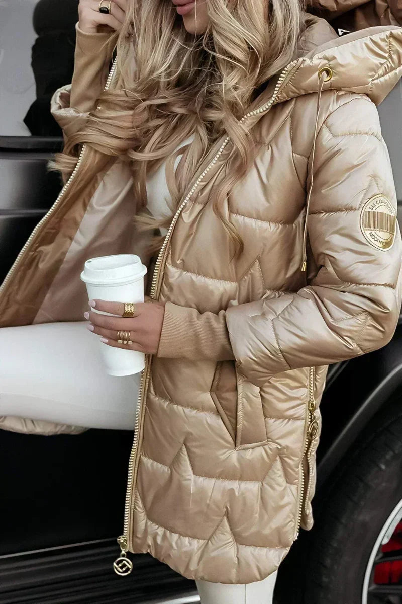 Devonna™ | Long Warm Quilted Jacket