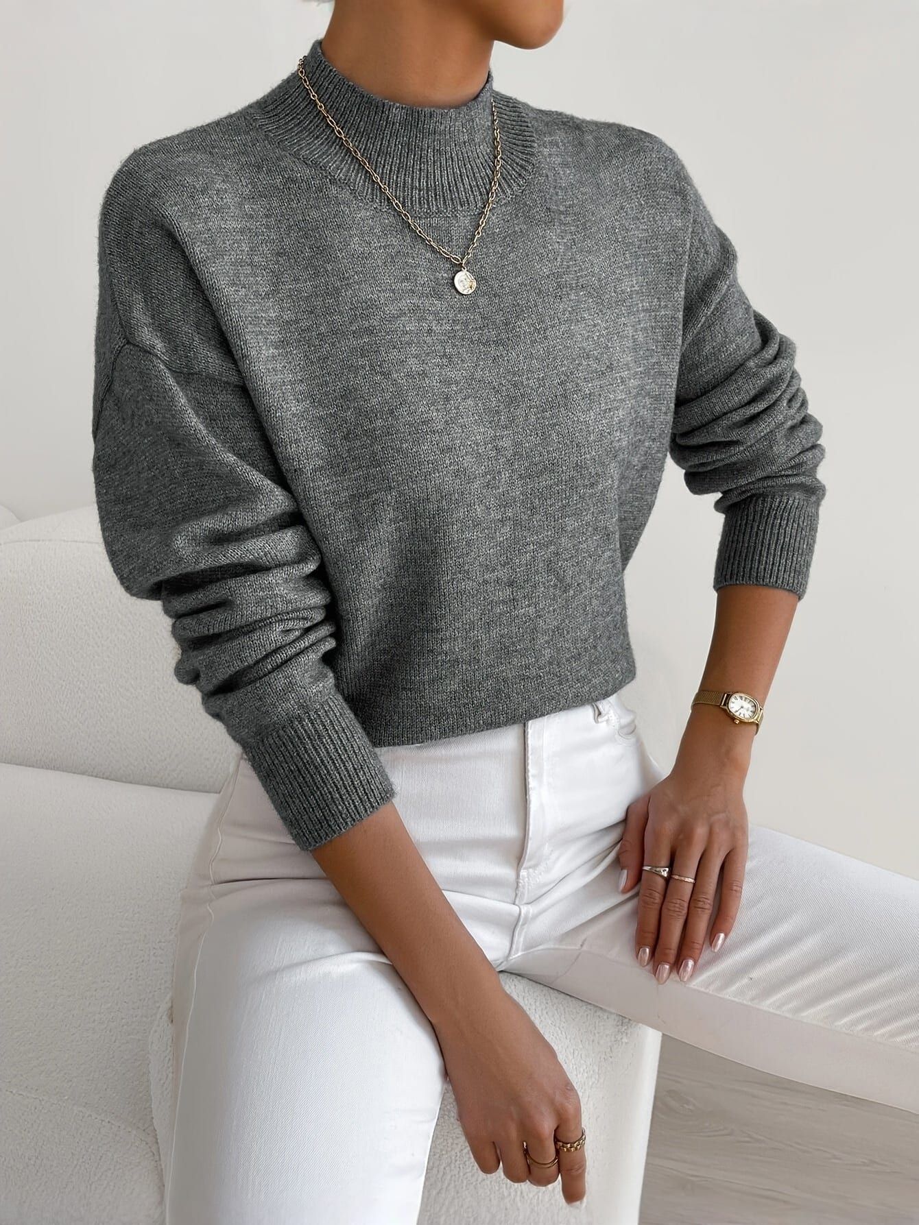 Jorvette™ | Mock Neck Sweater