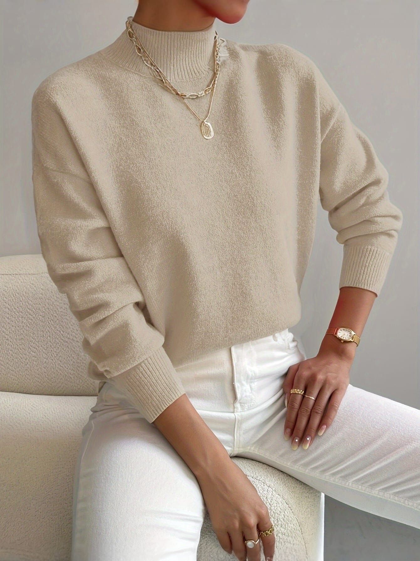 Jorvette™ | Mock Neck Sweater