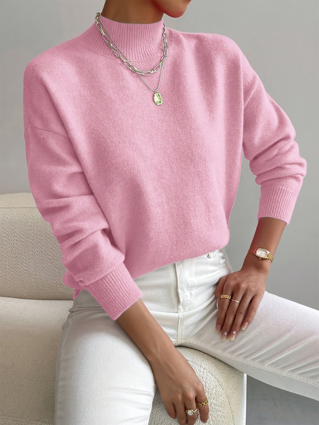 Belvaine™ | Mock Neck Sweater