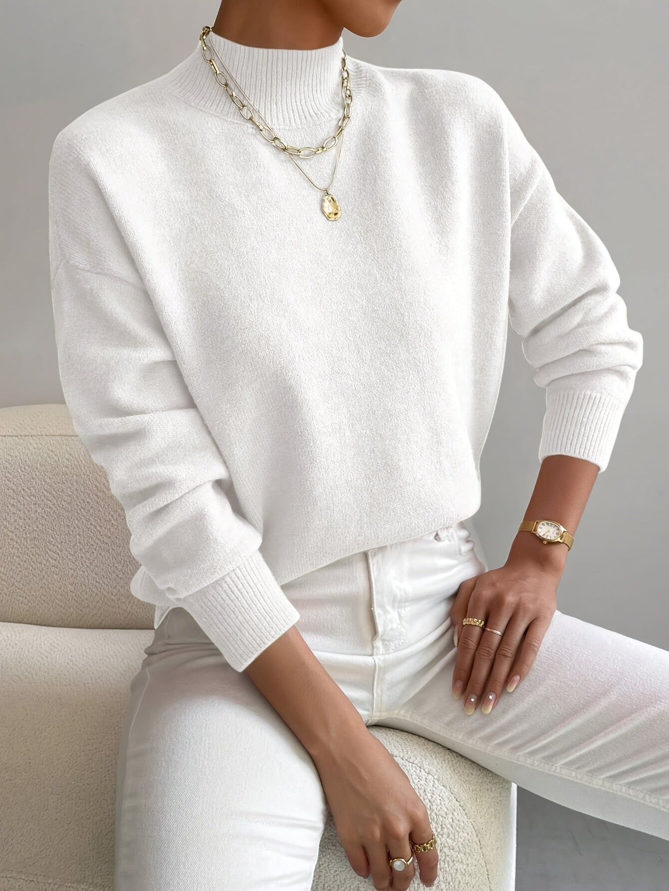 Belvaine™ | Mock Neck Sweater
