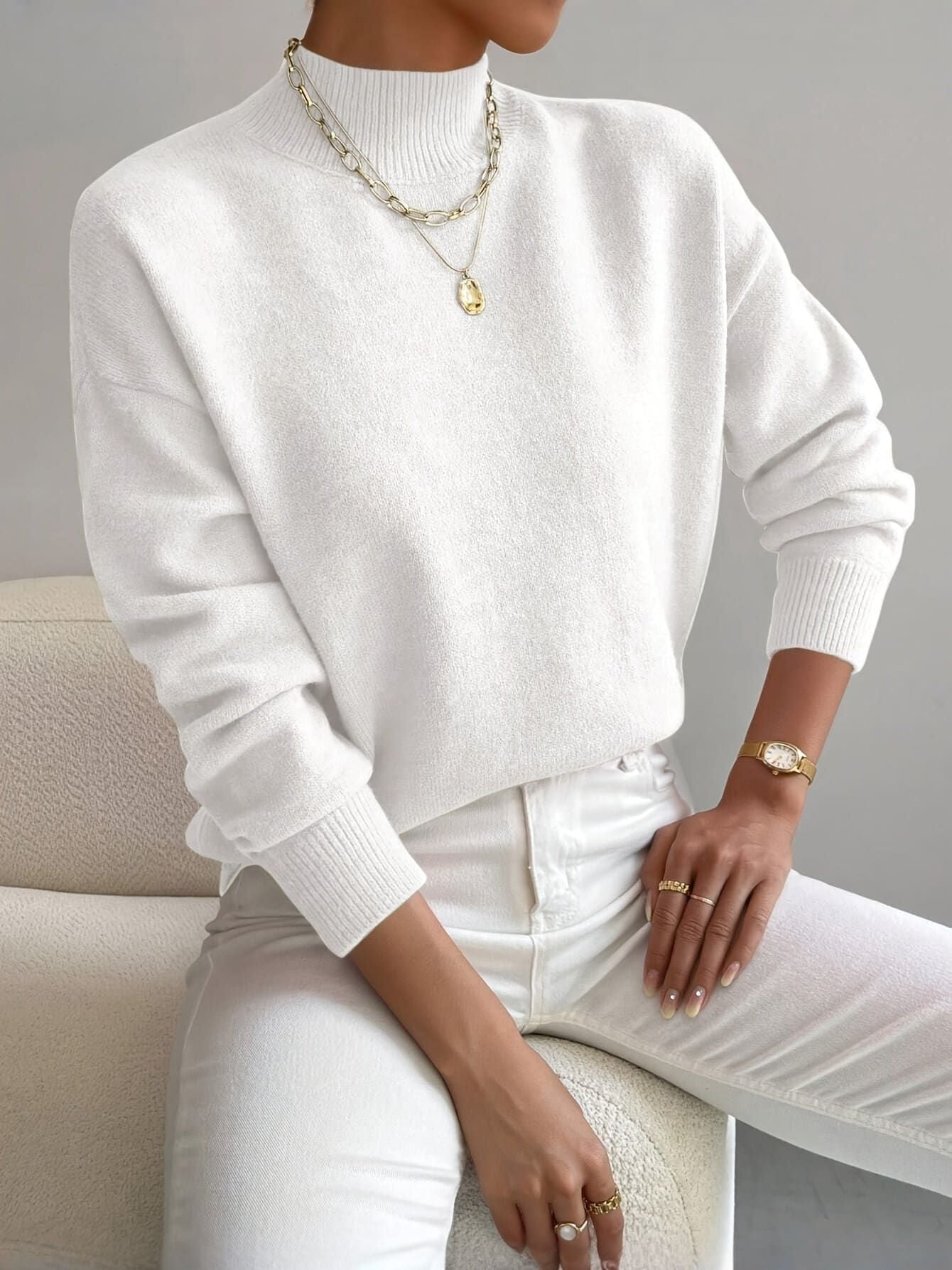 Jorvette™ | Mock Neck Sweater