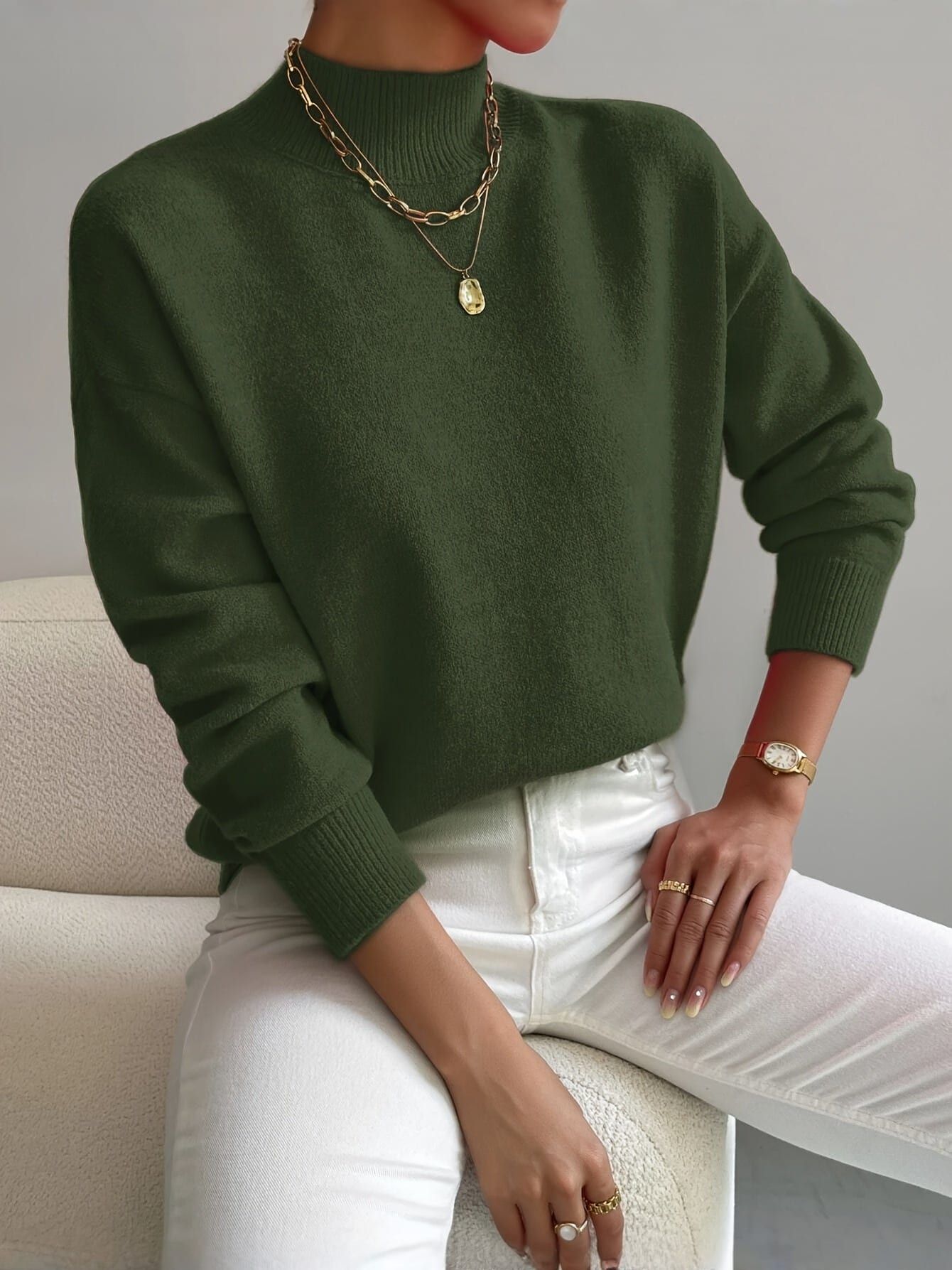 Jorvette™ | Mock Neck Sweater