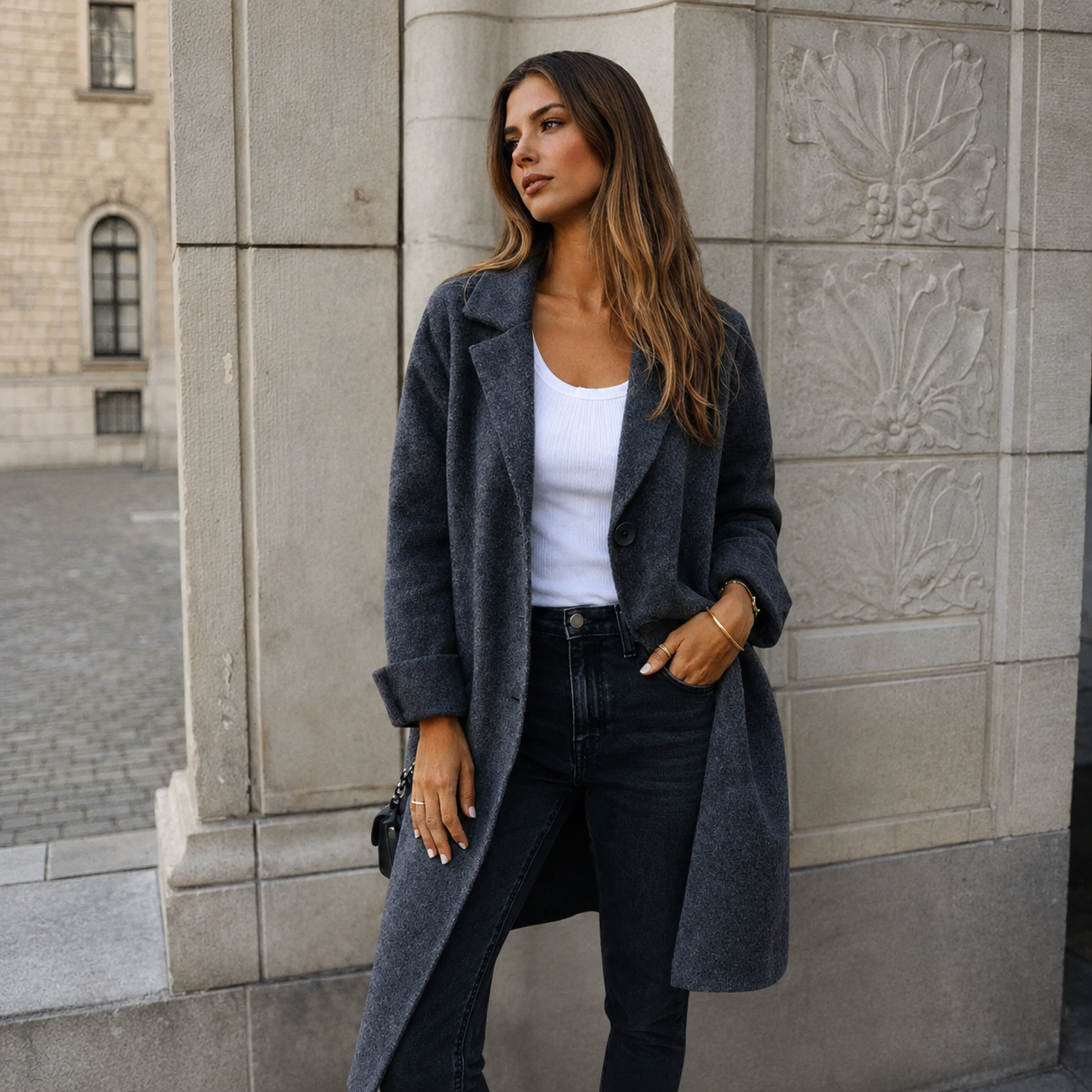 Evelora™ | Classic Button Coat
