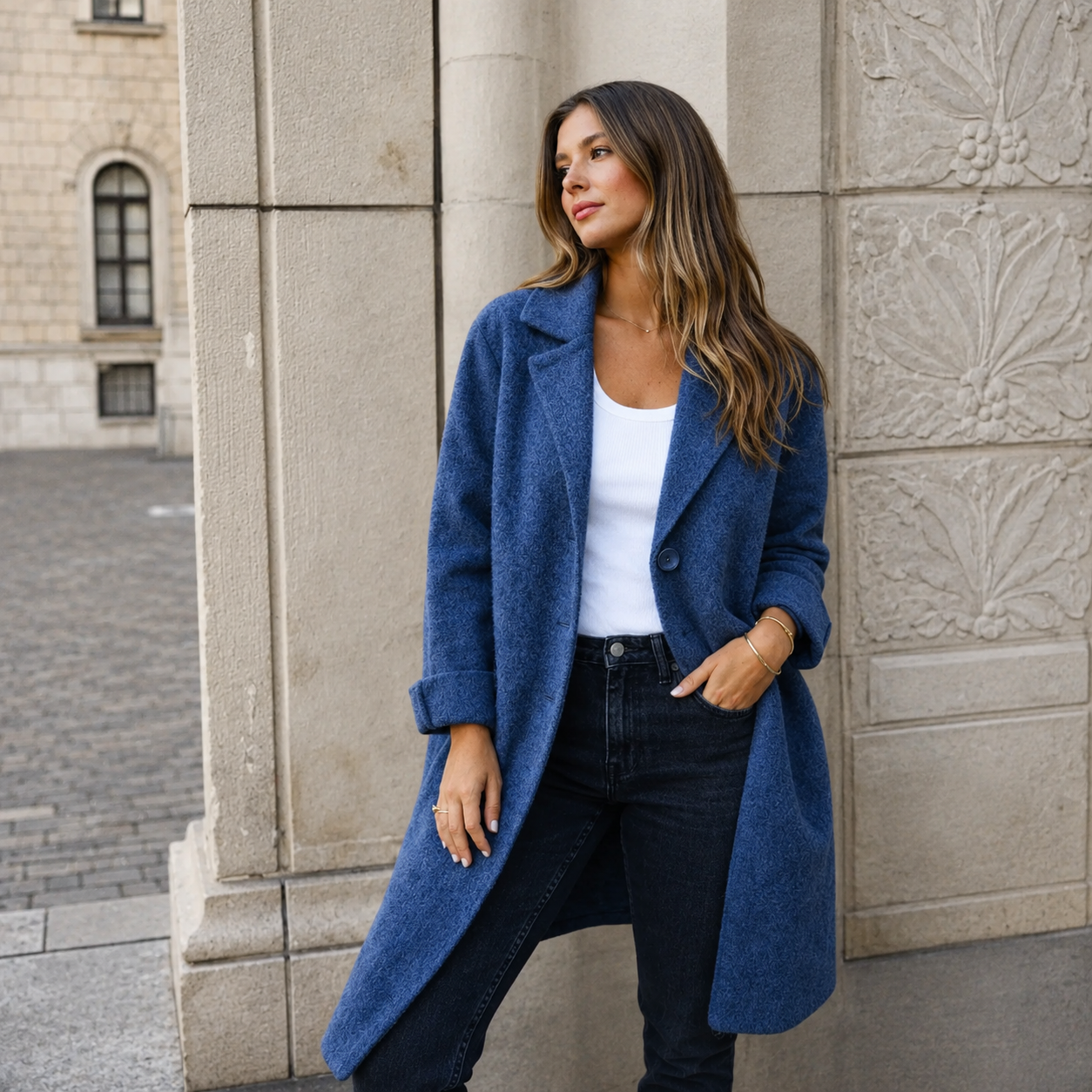 Evelora™ | Classic Button Coat