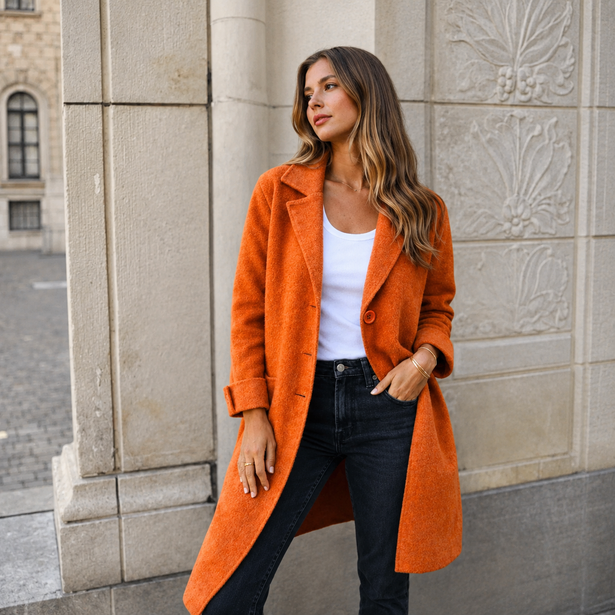 Evelora™ | Classic Button Coat