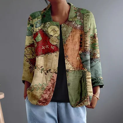 Varlaine™ | Patchwork Open Jacket