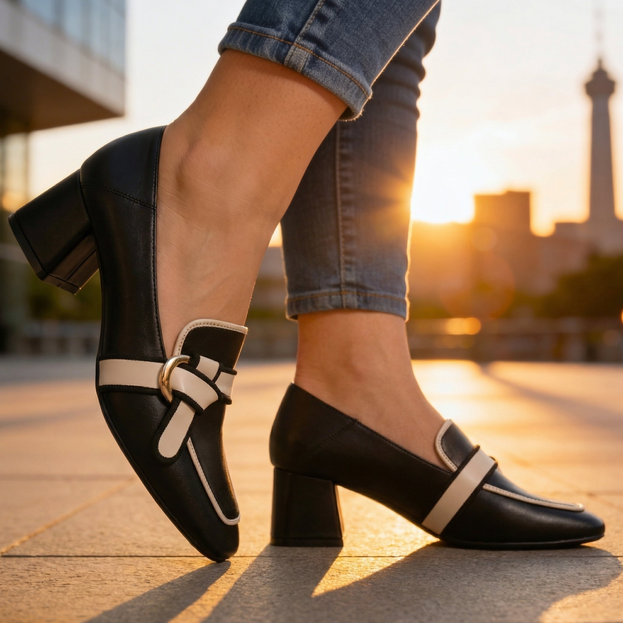 Bexara™ | Outline Loafer Heels