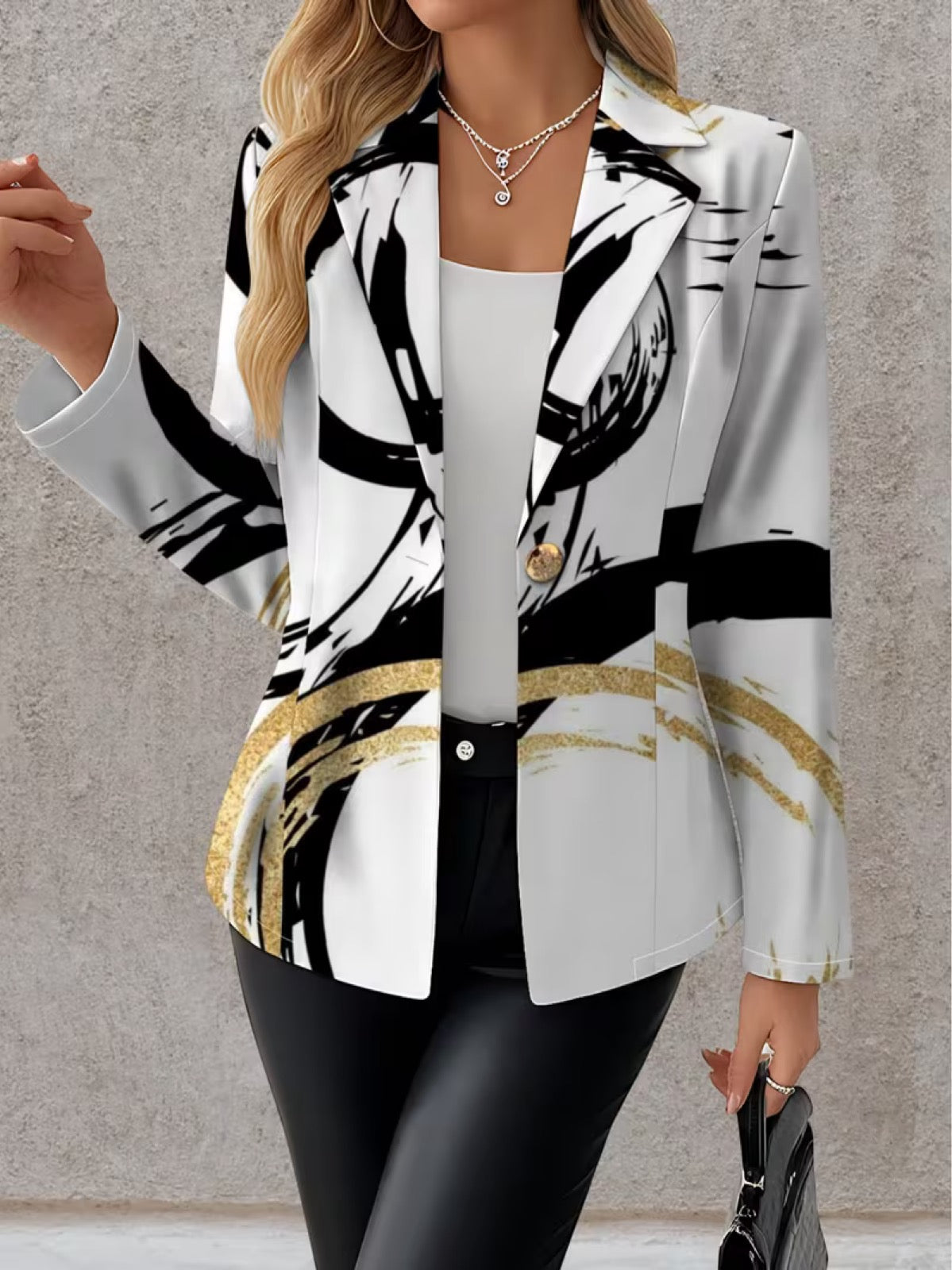 Noemine™ | Abstract Brushstroke Blazer