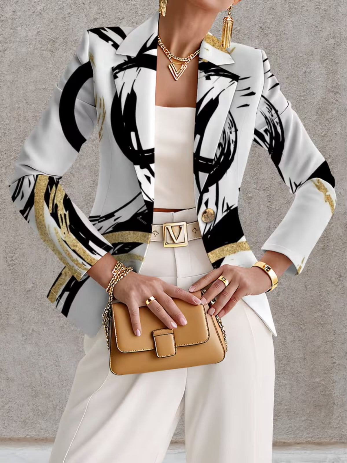 Noemine™ | Abstract Brushstroke Blazer