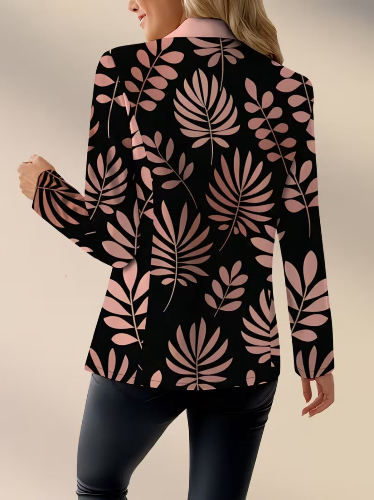 Odaya™ | Pink Leaf Blazer