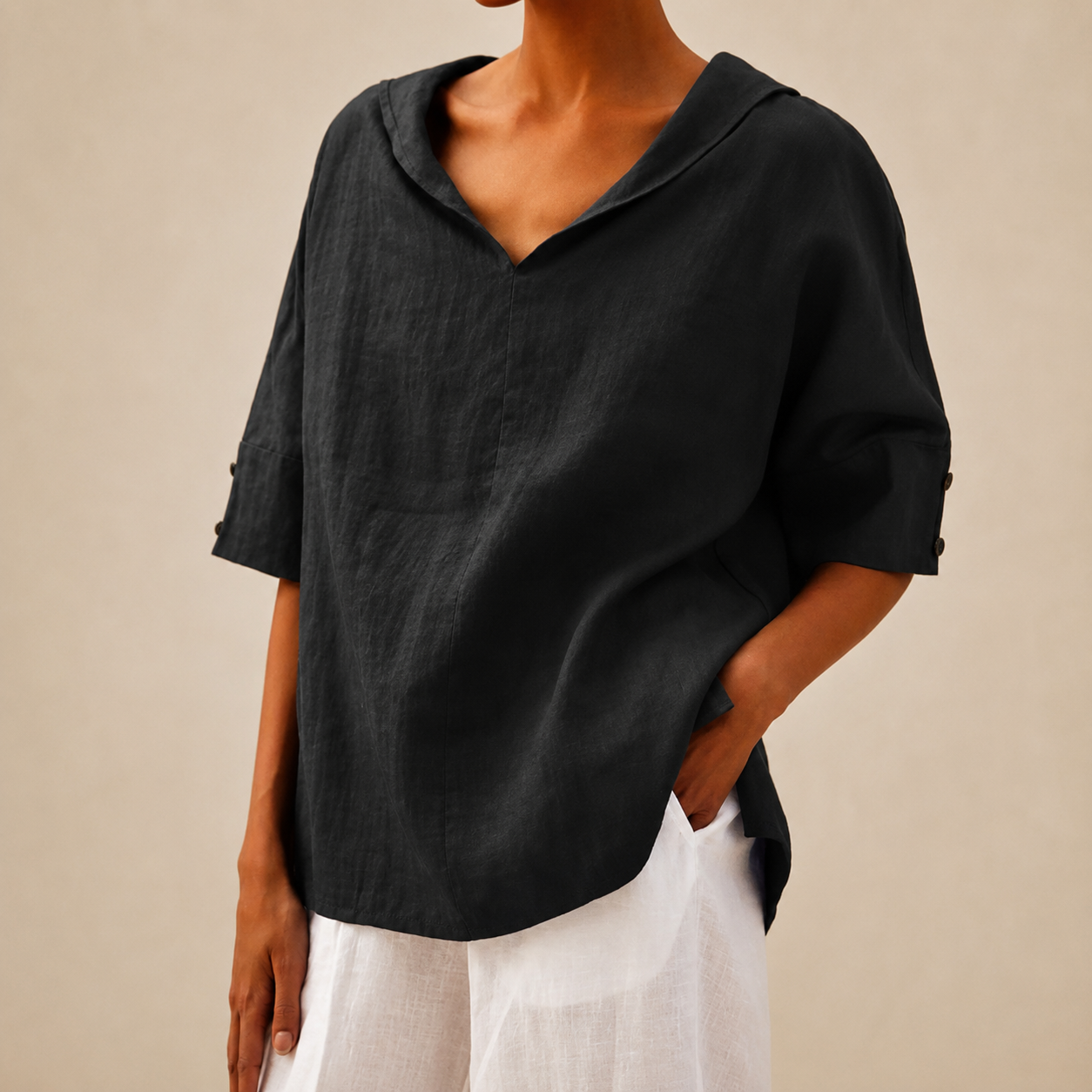 Odile™ | Effortless V-Neck Tunic Top