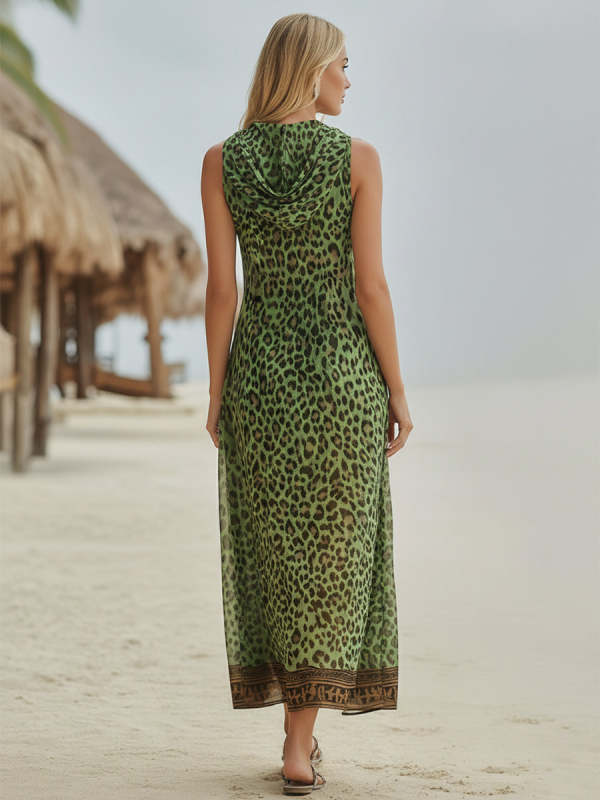 Sienna™ | Leopard Print Sleeveless Maxi Dress