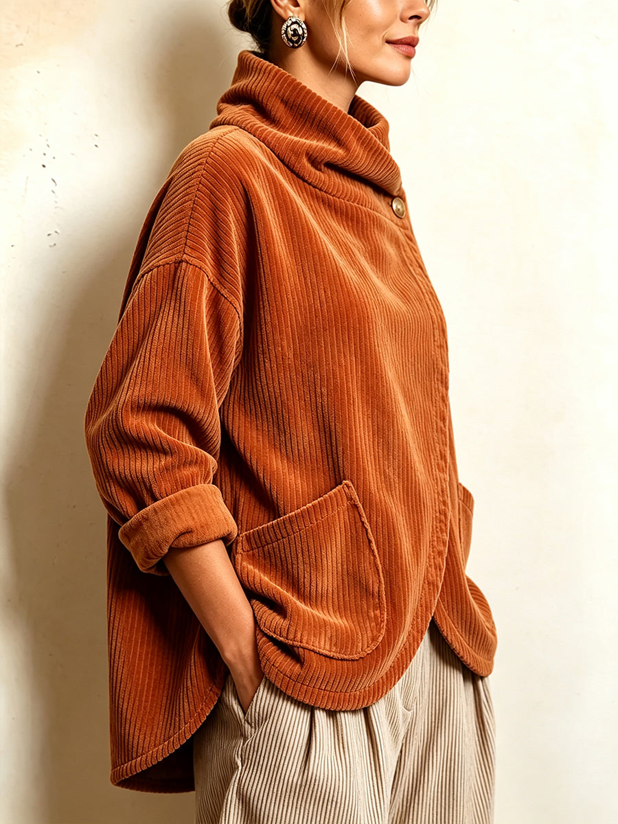 Orlaine™ | Asymmetric Button-Accent Top