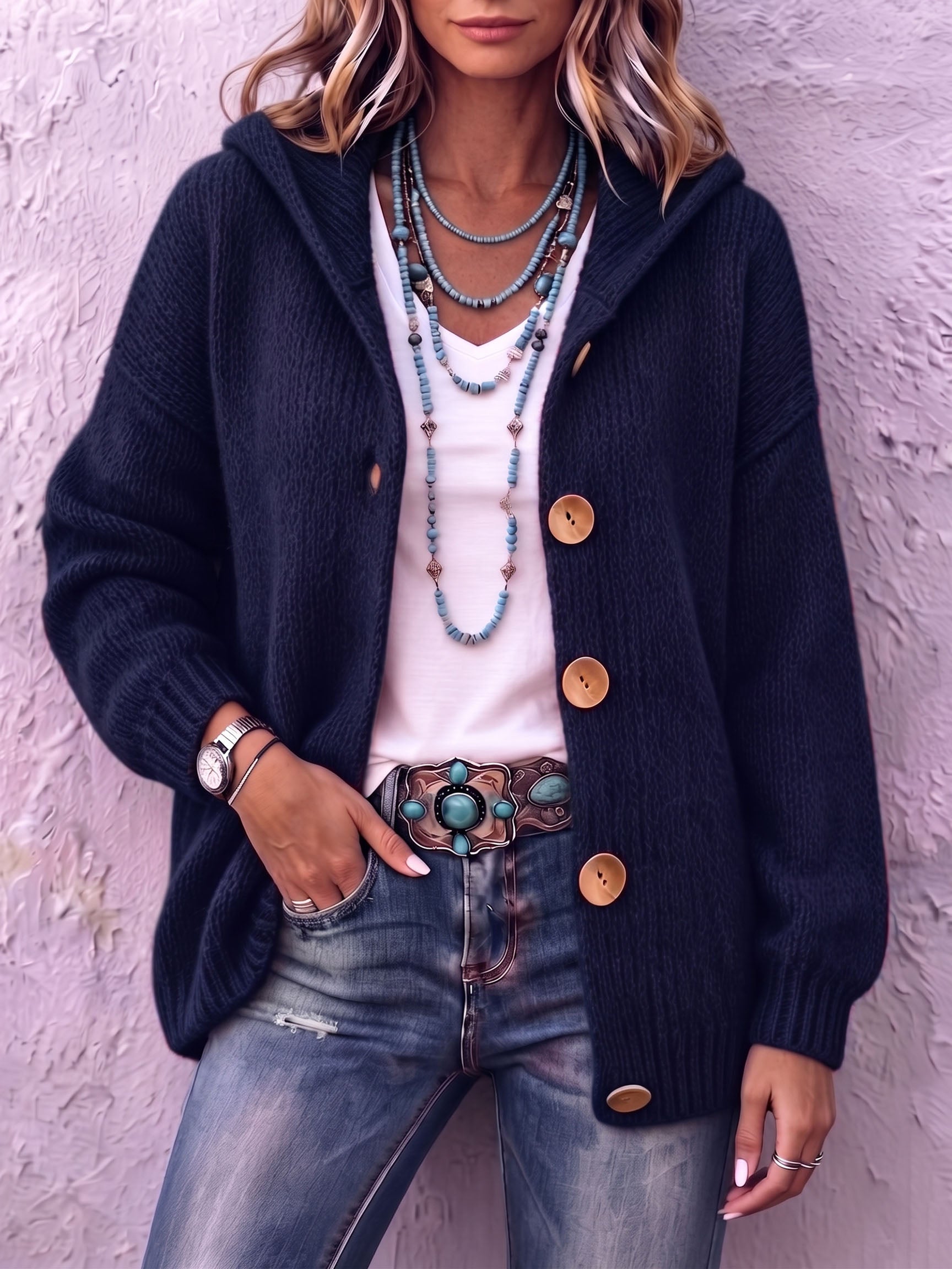 Adriana™ | Hooded Knit Cardigan