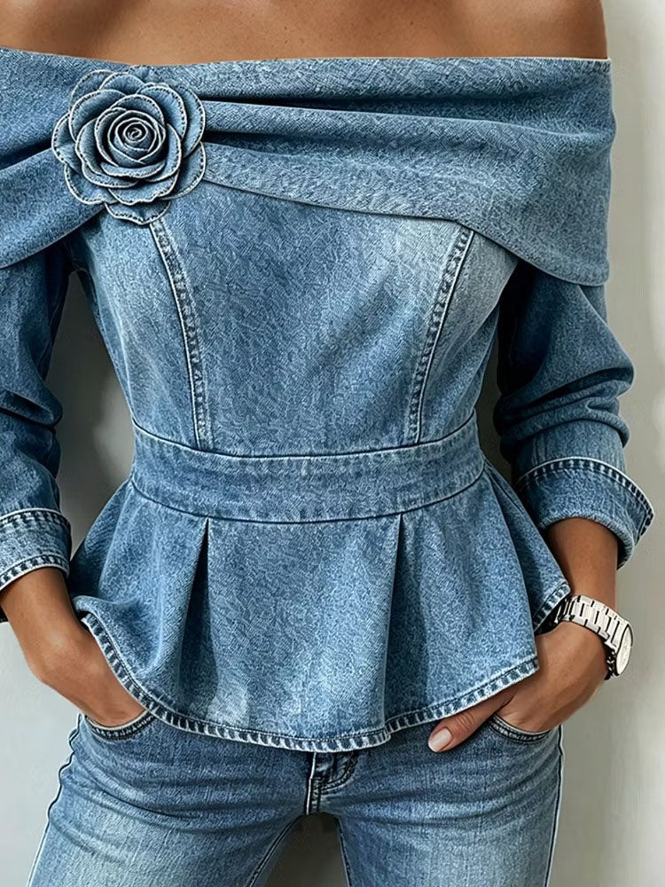 Dahlia™ | Off-Shoulder Peplum Top