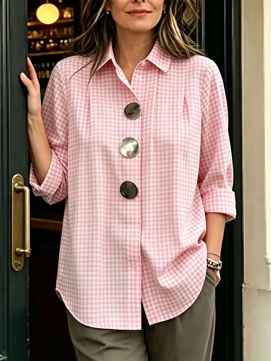 Brontey™ | Retro Plaid Button Shirt