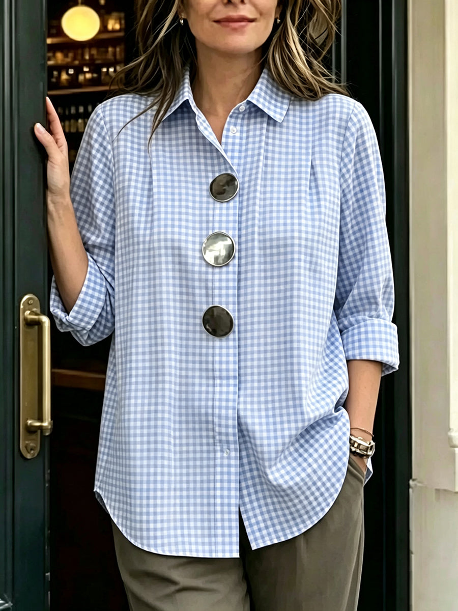 Brontey™ | Retro Plaid Button Shirt