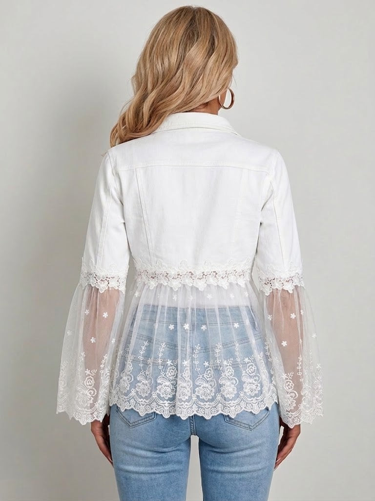 Women's Lace-Panel Jacket