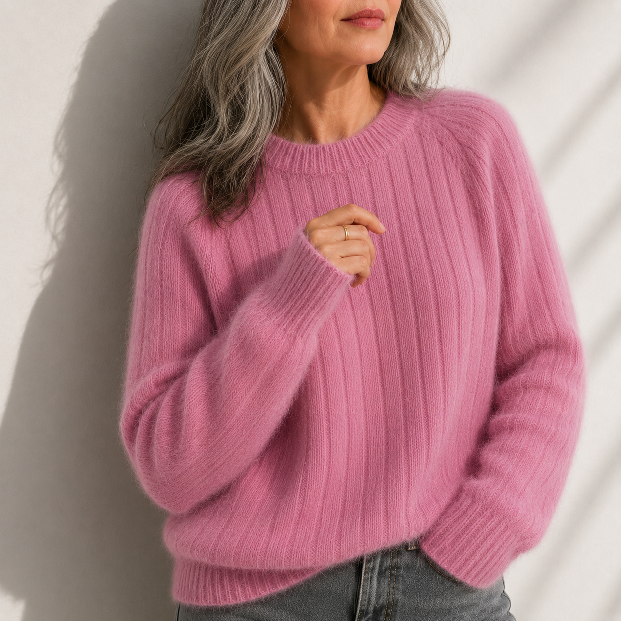 Kylara™ | Solid Colour Fluffy Sweater
