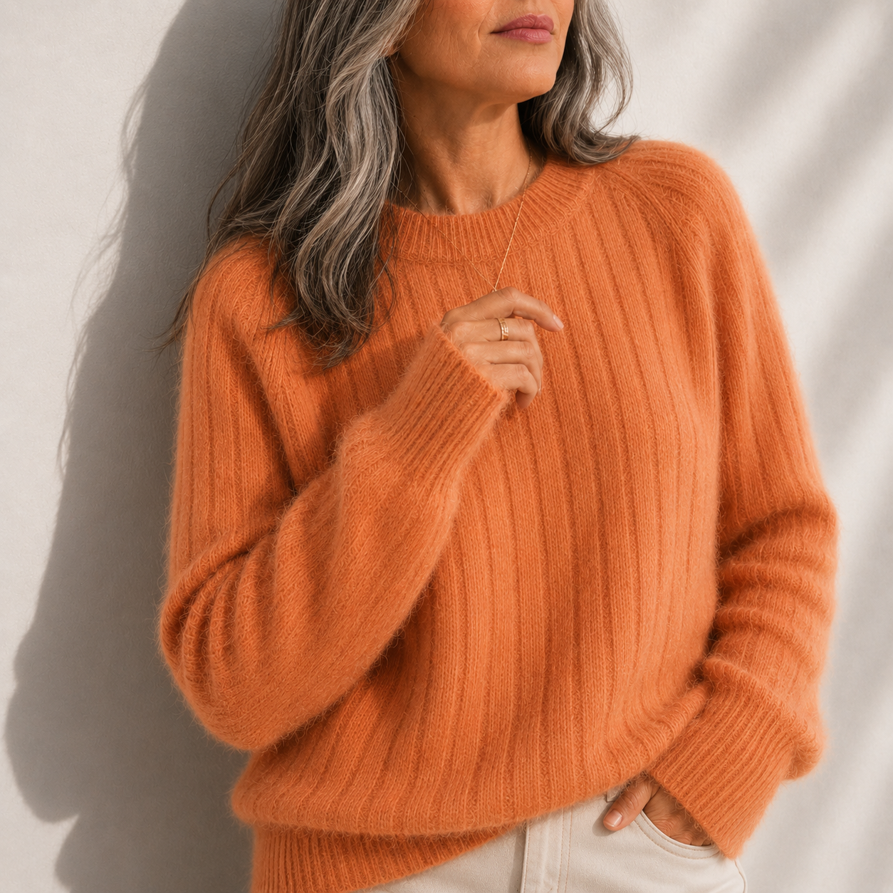 Kylara™ | Solid Colour Fluffy Sweater