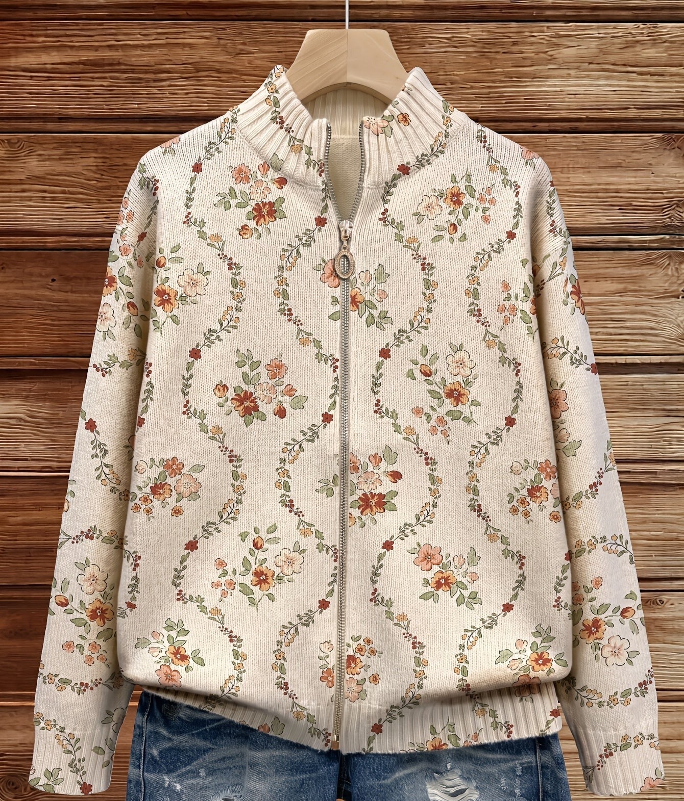 Persephone™ | Delicate Floral Vine Cream Print