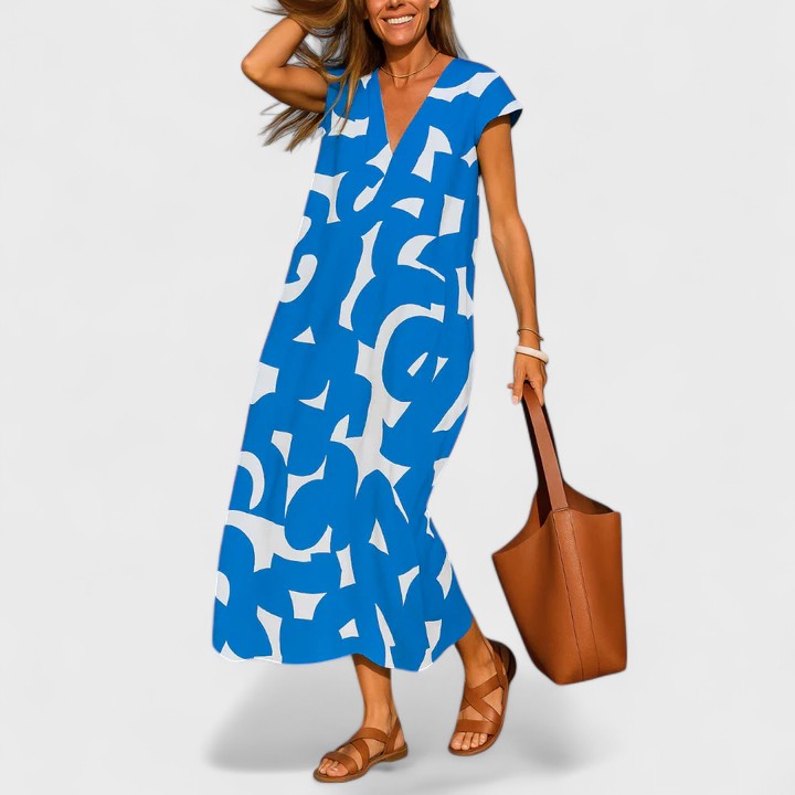Flowing V-Neck Dress