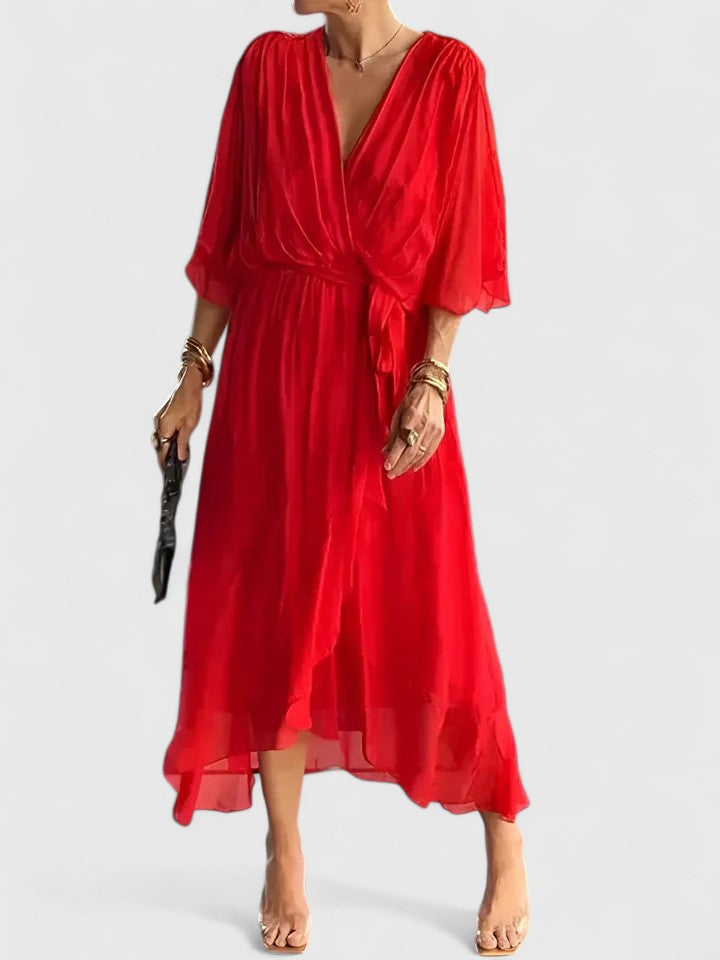 Elegant V Neck Dress