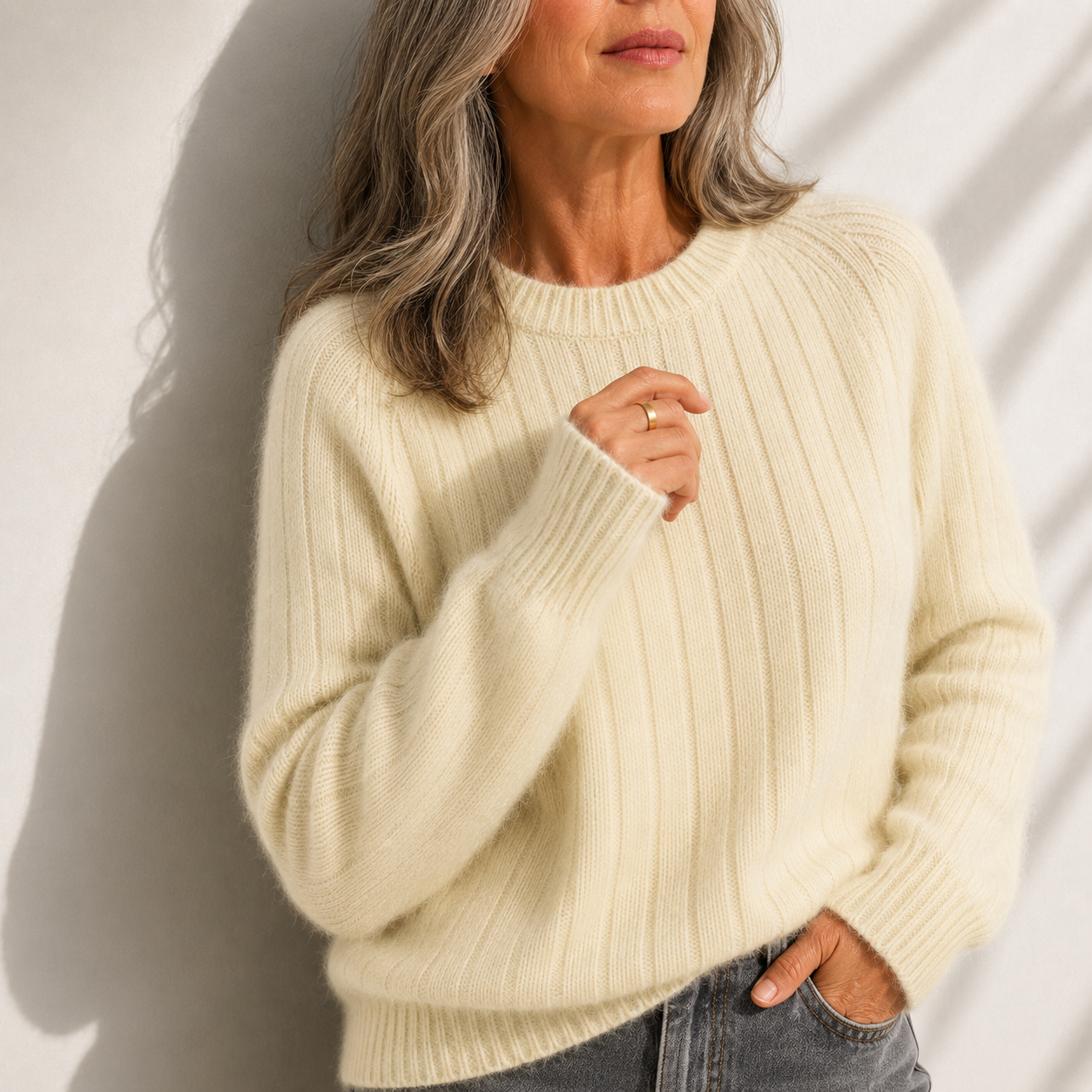Kylara™ | Solid Colour Fluffy Sweater