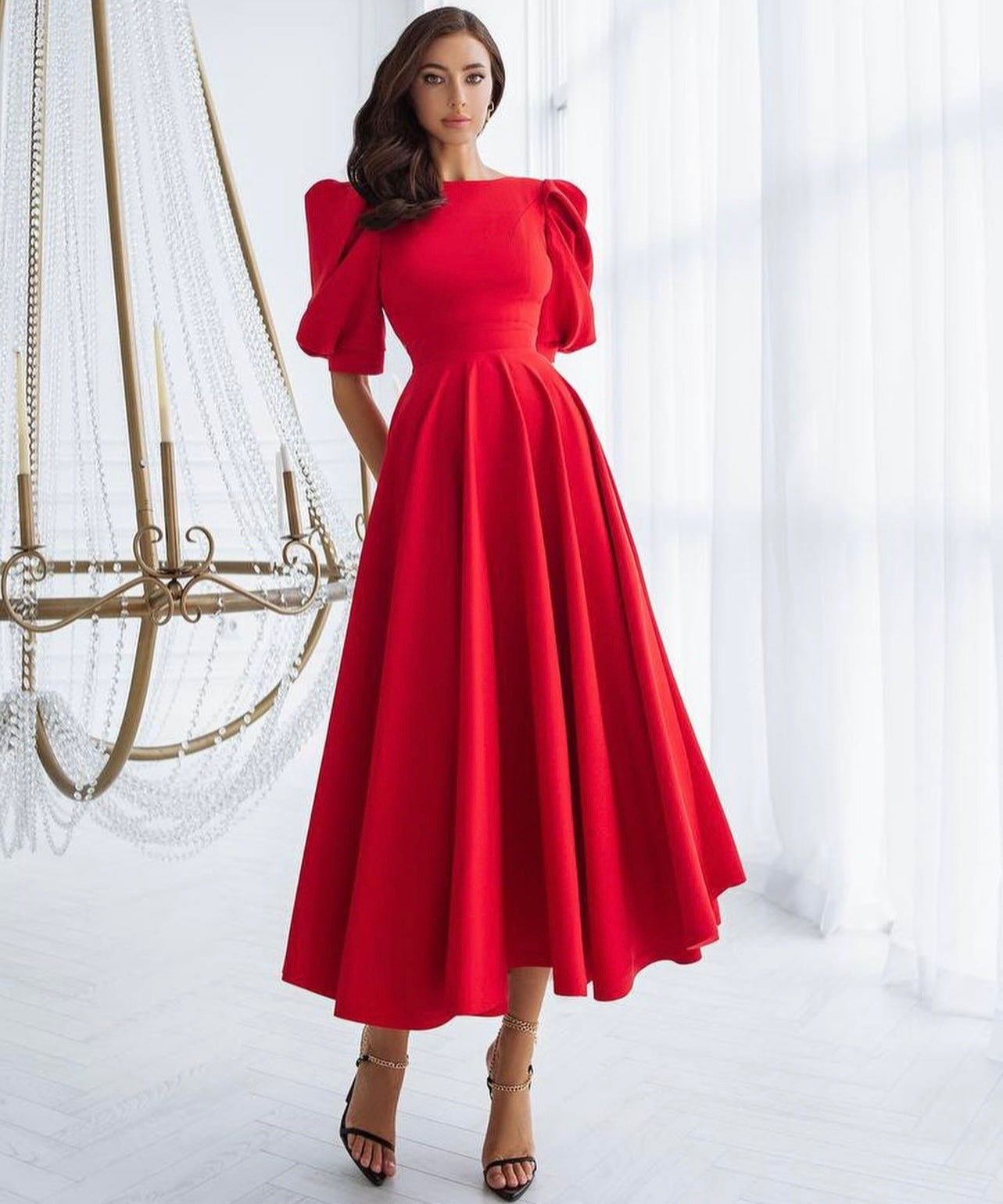Lesa™ | Elegant Midi Dress