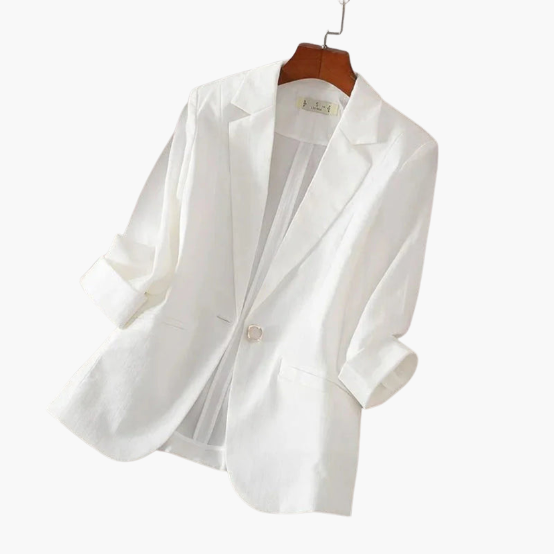 Women's Pink Blazer with 3/4 Sleeves
