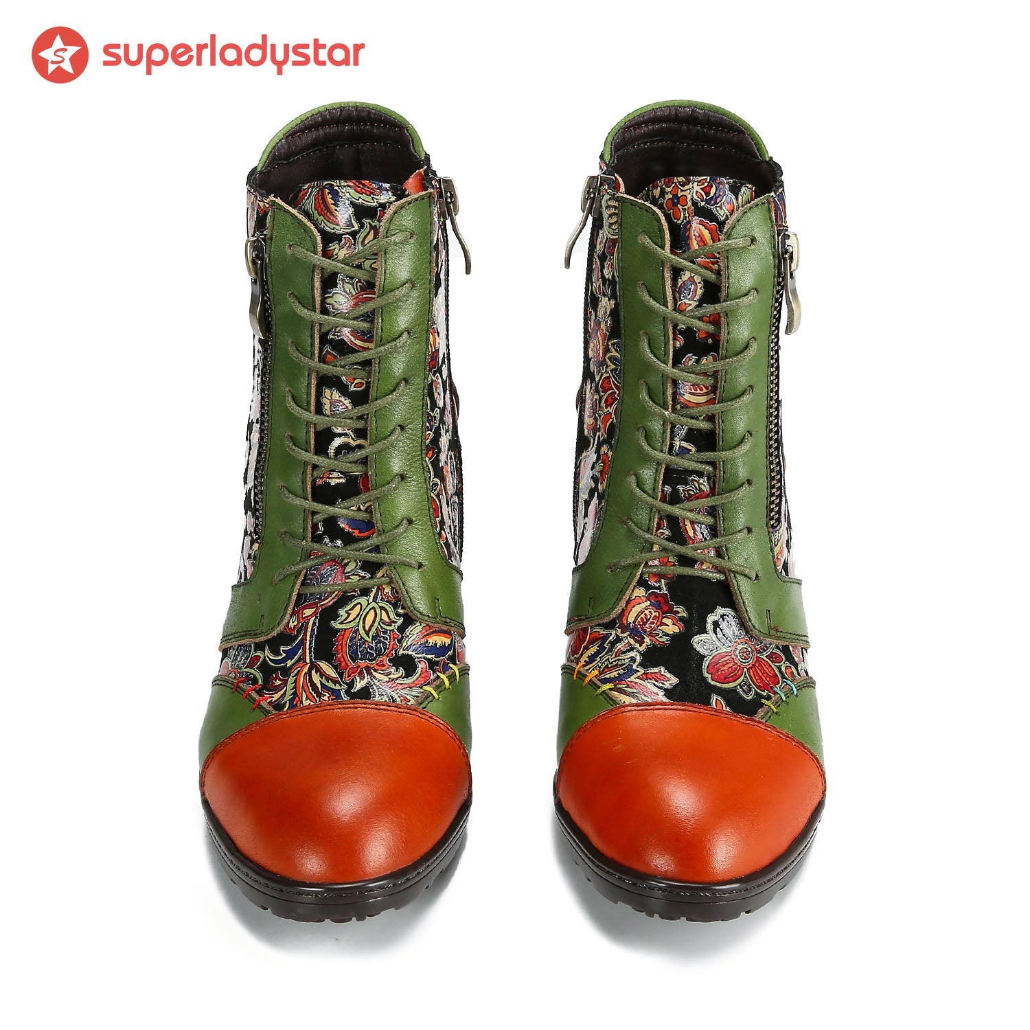 Evanthelle™ | Handcrafted Patchwork Ankle Boots